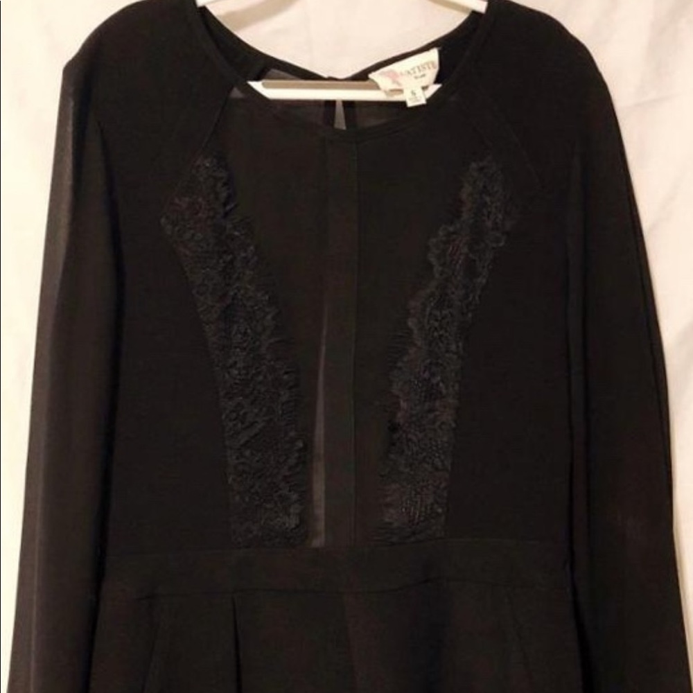 L’atiste Black Open Back Lacey Romper
